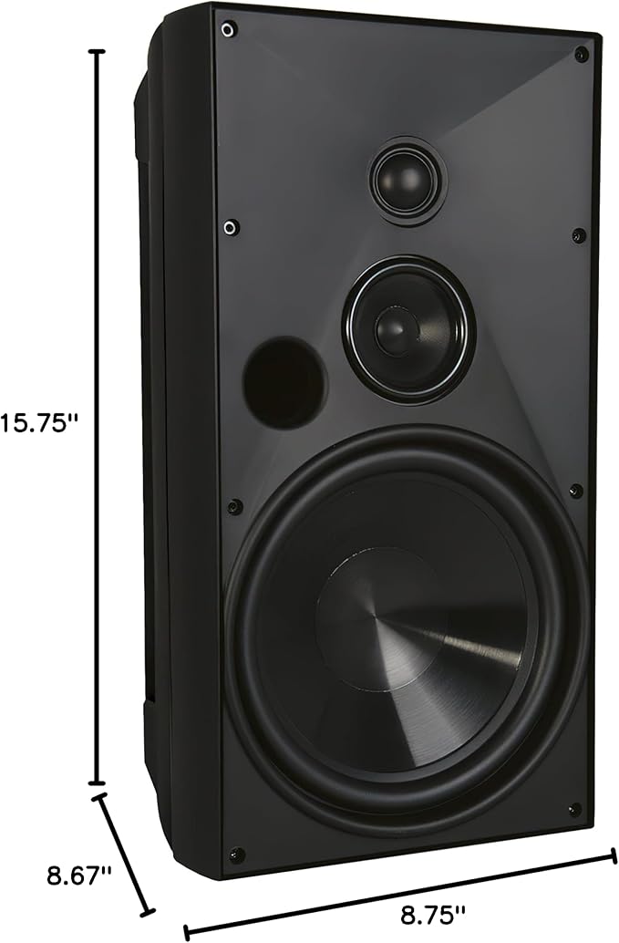 Proficient Audio AW830BLK 3-Way All-Weather Outdoor Speakers