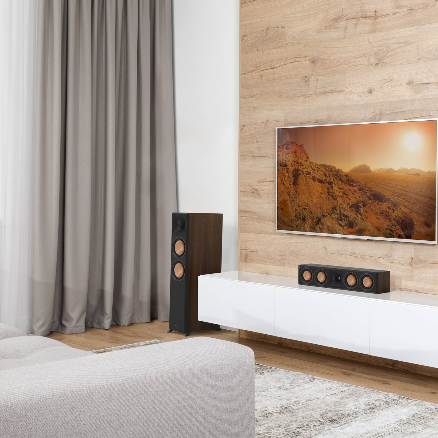 Klipsch RP-404C II 500 Watts Center Channel Speaker Home Audio Ebony (each)