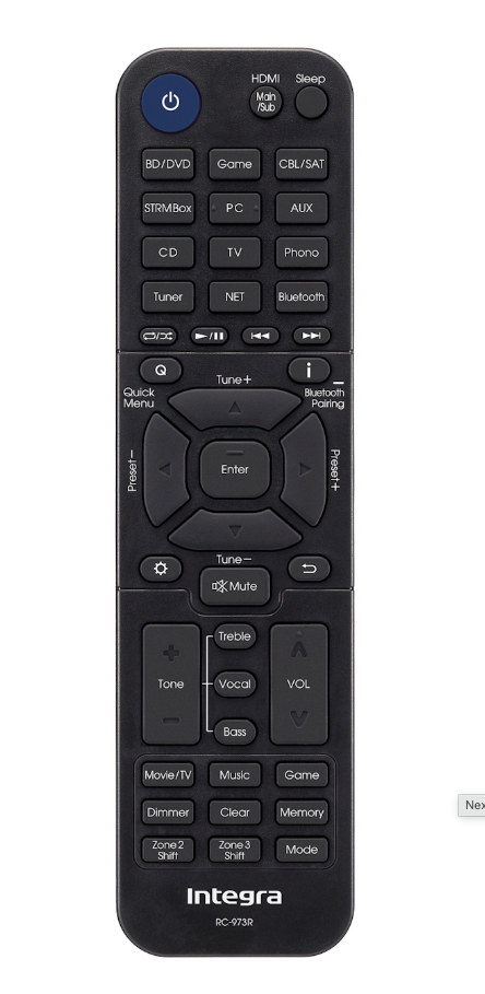 Integra DRX-3.4 9.2-Channel Network AV Receiver, Dolby Atmos, HDMI 2.1