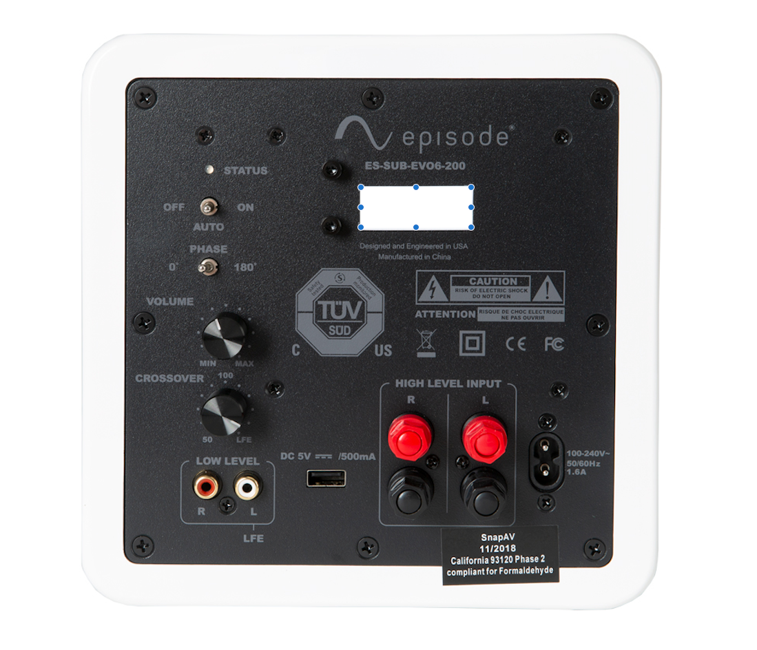 Episode® Evolution Series Sealed Subwoofer ES-SUB-EVO6-200-WHT