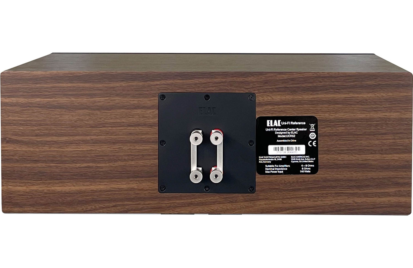Elac UCR52-BK 5 1/4” Uni-Fi Reference Center Speaker - Black with Walnut