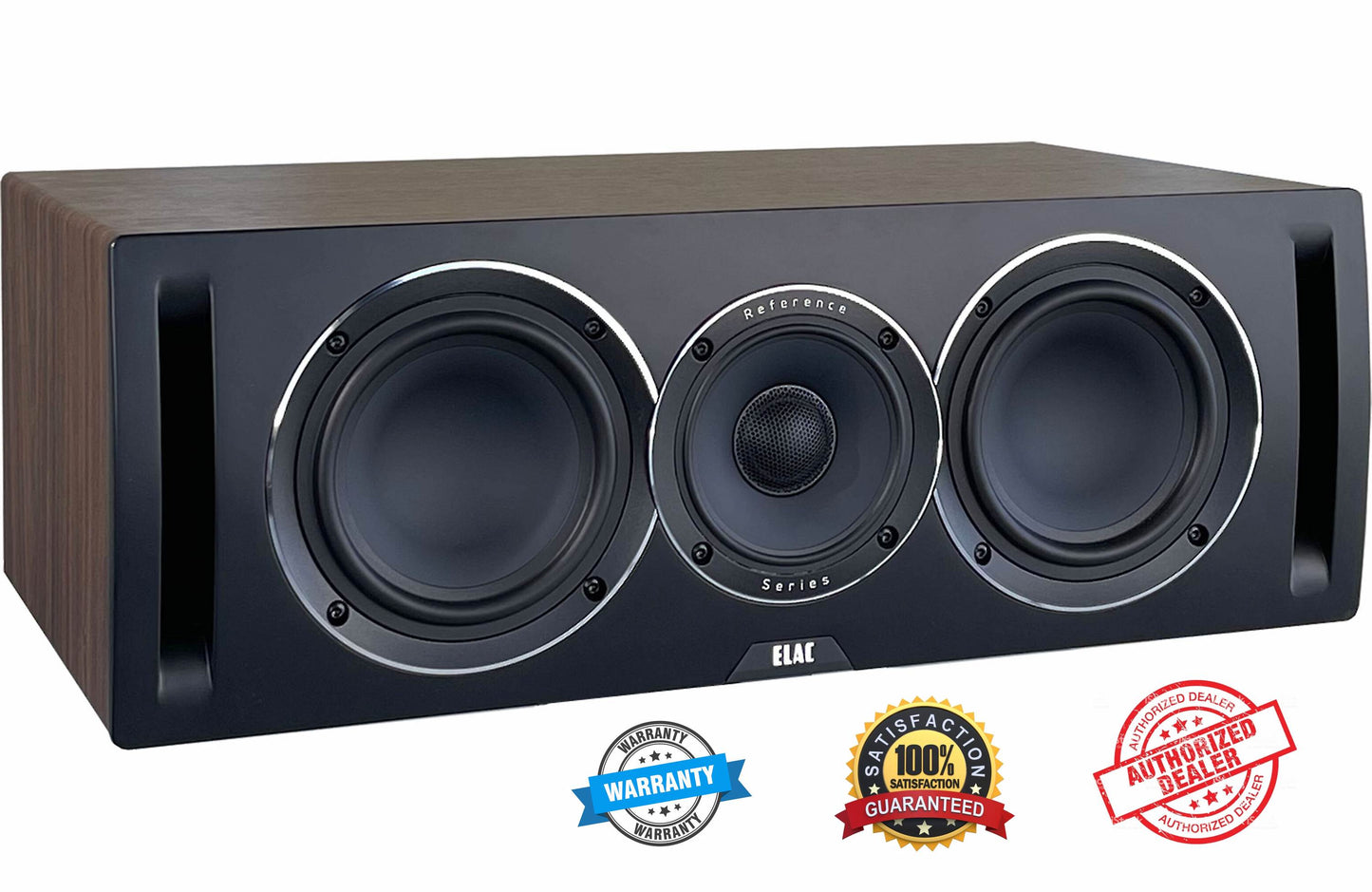 Elac UCR52-BK 5 1/4” Uni-Fi Reference Center Speaker - Black with Walnut