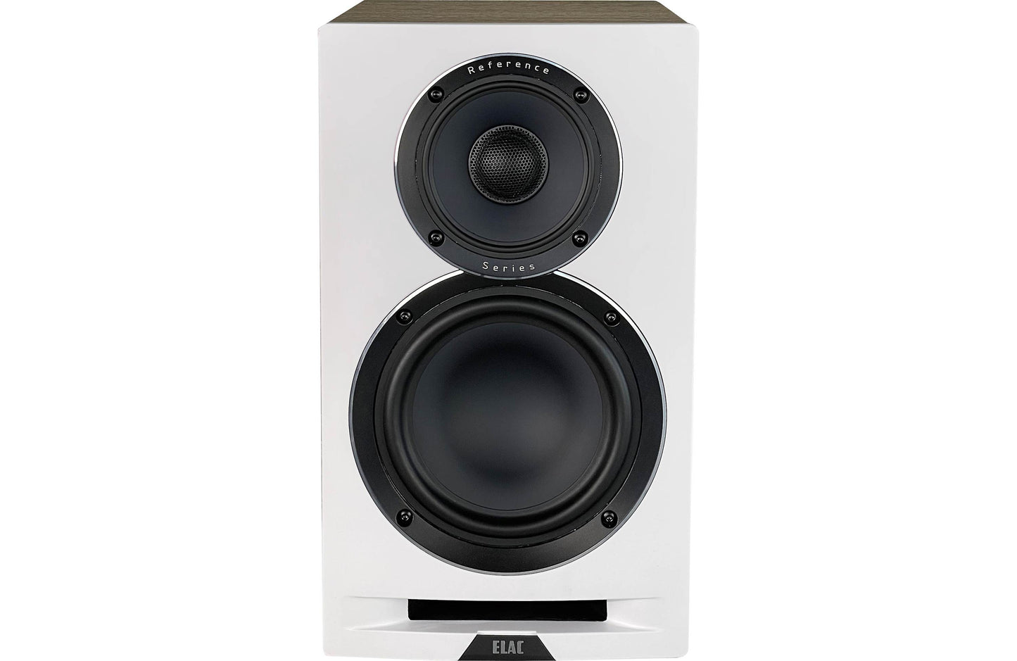 Elac UBR62-W 6-1/2” Uni-Fi Reference Bookshelf Speakers - White  with Oak (Pair)