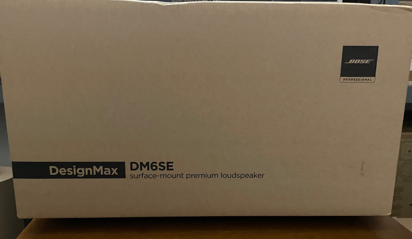 Bose Professional DesignMax DM6SE Surface Mounted Loudspeaker, Pair of Black