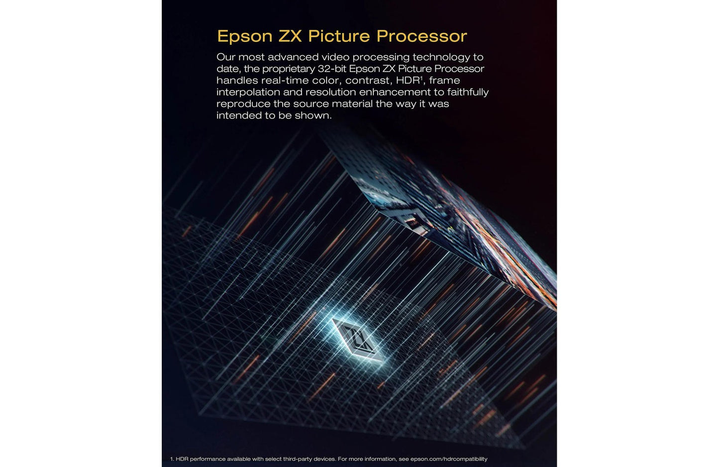 Epson Pro Cinema LS9000 4K Laser Projector, 2200 Lumens, Home Theater System