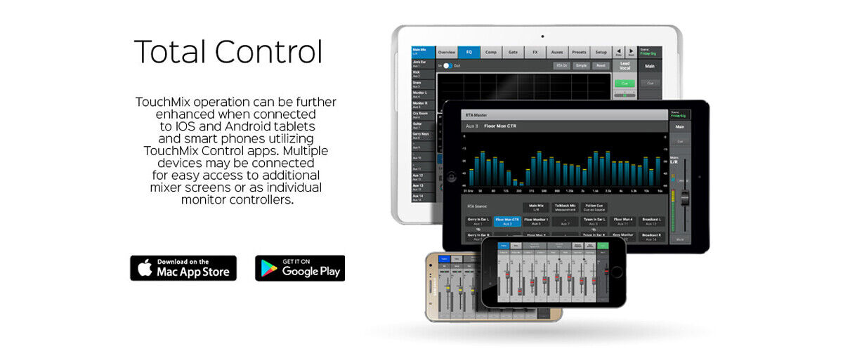 QSC TOUCHMIX-30 PRO-TD 32-Channel Compact Digital Mixer with Touchscreen