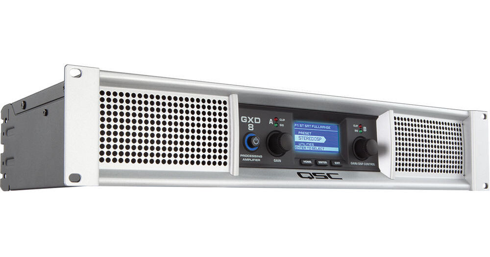 QSC GXD8 High-Performance Class D Power Amplifier with DSP