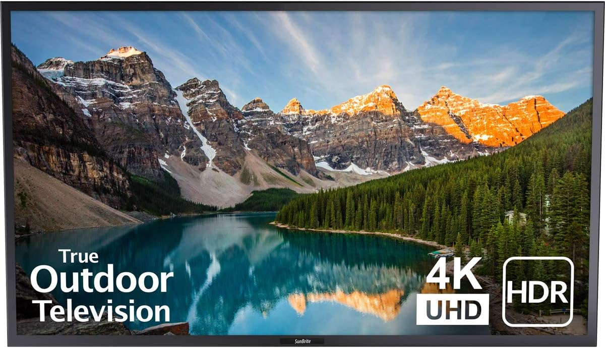 SunBrite Veranda 2 Series 55-inch Full Shade Outdoor TV | 4K Ultra HD HDR LED Weatherproof Television (SB-V-55-4KHDR-BL)