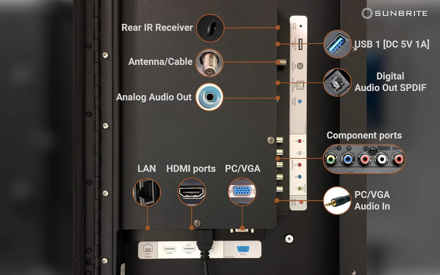 SunBriteTV Veranda Series 65" Class LED Outdoor Full Shade 4K UHD TV SB-V-65-4KHDR-BL