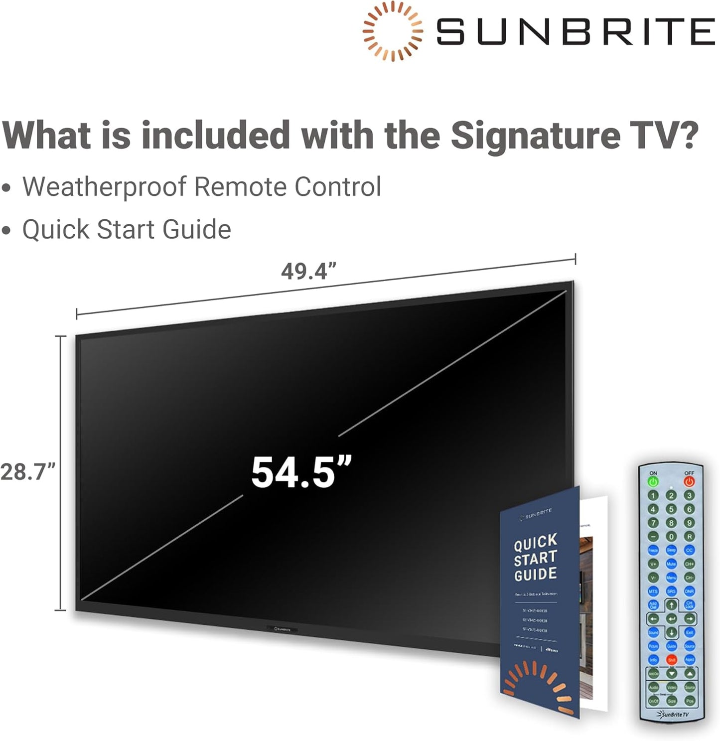 SunBrite 55-Inch Outdoor TV 4K with HDR – Built for the Elements, Made for Entertainment SB-S2-55-4K-BL (55-inch, Black)
