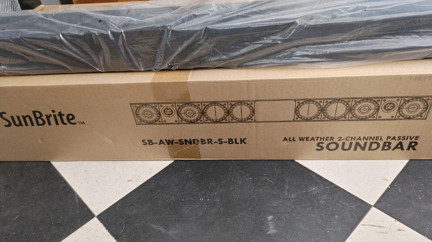 SunBriteTV - Premium All-Weather Outdoor 2-Channel Soundbar for Compatible SunBrite Outdoor TVs from 42"- 43" - Black