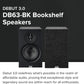 Debut 3.0 DB63-BK Bookshelf Speaker, Black Ash (Pair) - 1” Aluminum Dome Tweeter
