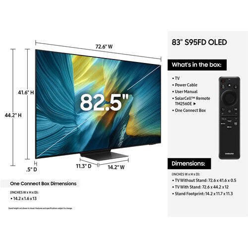 Samsung QN83S95FAE S95F 83" 4K HDR 4K Smart OLED TV - QN83S95FAEXZA