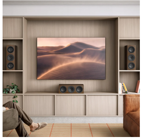 KEF Q6 Meta 3-Way Center Channel Speaker (Black) - Home Theater Audio System