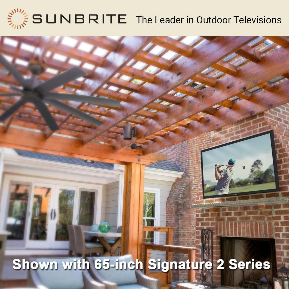SunBrite 55-Inch Outdoor TV 4K with HDR – Built for the Elements, Made for Entertainment SB-S2-55-4K-BL (55-inch, Black)