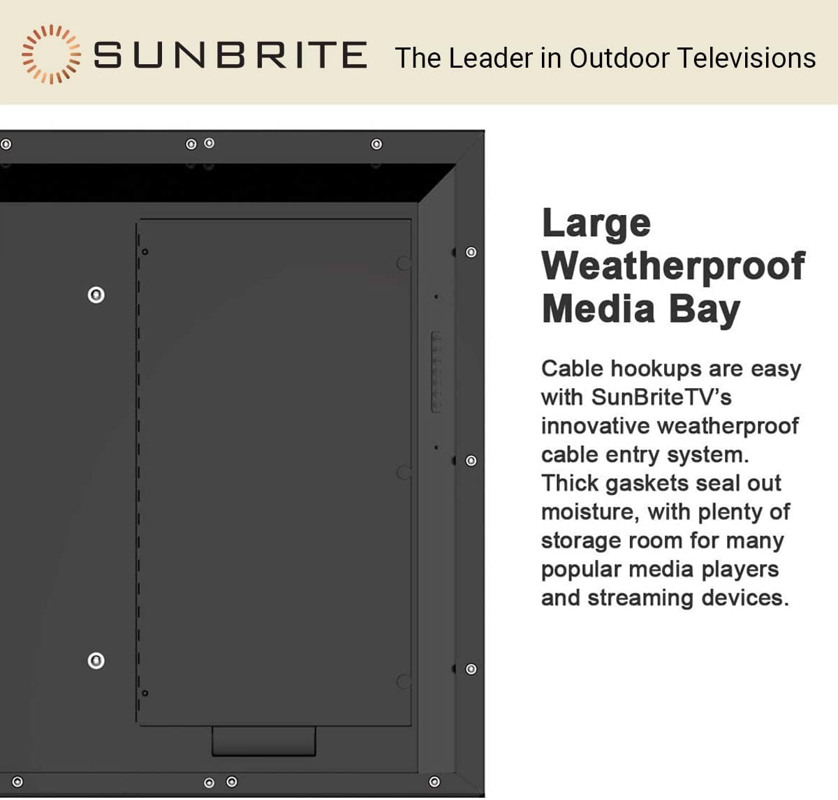 SunBrite 55-Inch Outdoor TV 4K with HDR – Built for the Elements, Made for Entertainment SB-S2-55-4K-BL (55-inch, Black)