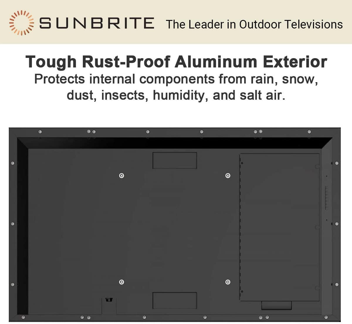 SunBrite 55-Inch Outdoor TV 4K with HDR – Built for the Elements, Made for Entertainment SB-S2-55-4K-BL (55-inch, Black)