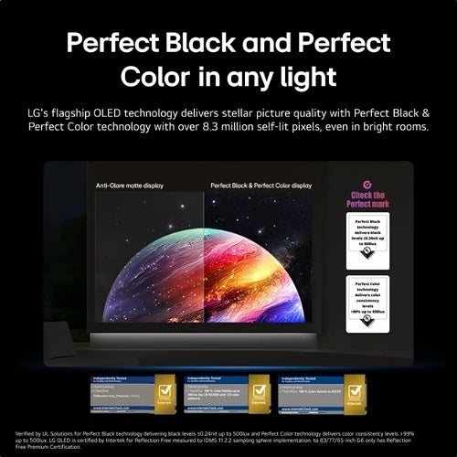 LG OLED77G6WUA 77" OLED evo AI G6 4K Smart TV with Supplied Wall Mount (2026)