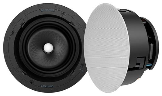 Sonance - VX82R - Visual Experience Series 8" Large Round 2-Way Speakers (Pair) - Paintable White