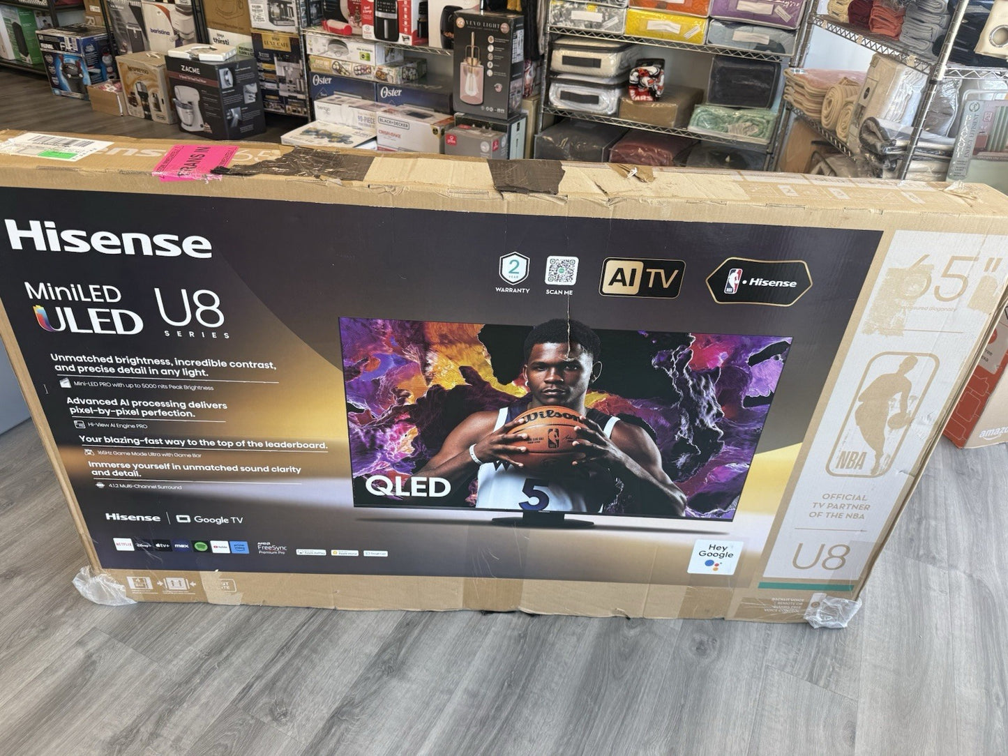 Hisense 65U8QG 65" 4K Mini-LED QLED Smart TV with Google TV - 2160p