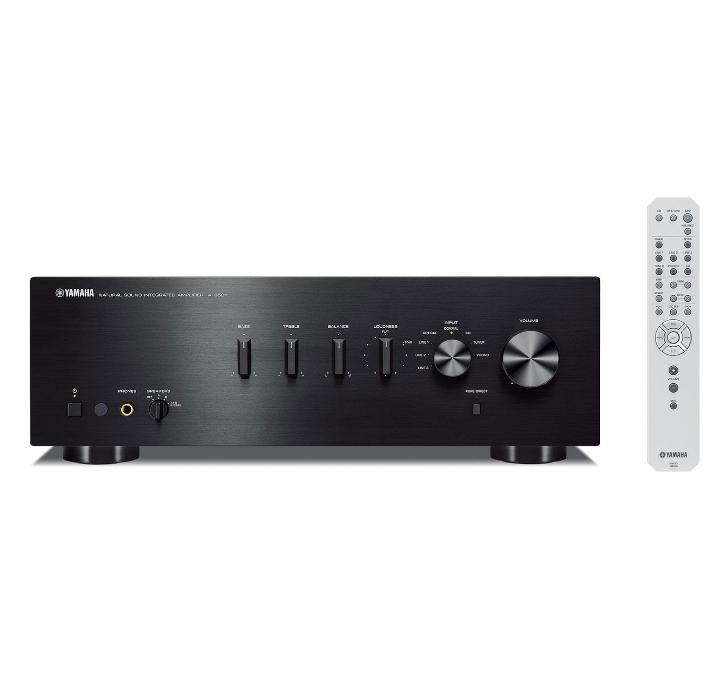 Yamaha A-S501BL Integrated Amplifier with DAC, 85W Black Stereo Sound