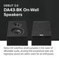 ELAC Debut 3.0 DA43-BK Atmos Speakers, On-Wall Black Ash, Premium Sound (Each))