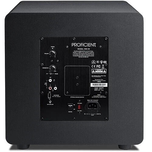 Proficient Protege FDS Triple 10 Subwoofer, Black Cube, Wired Multivoltage, Each
