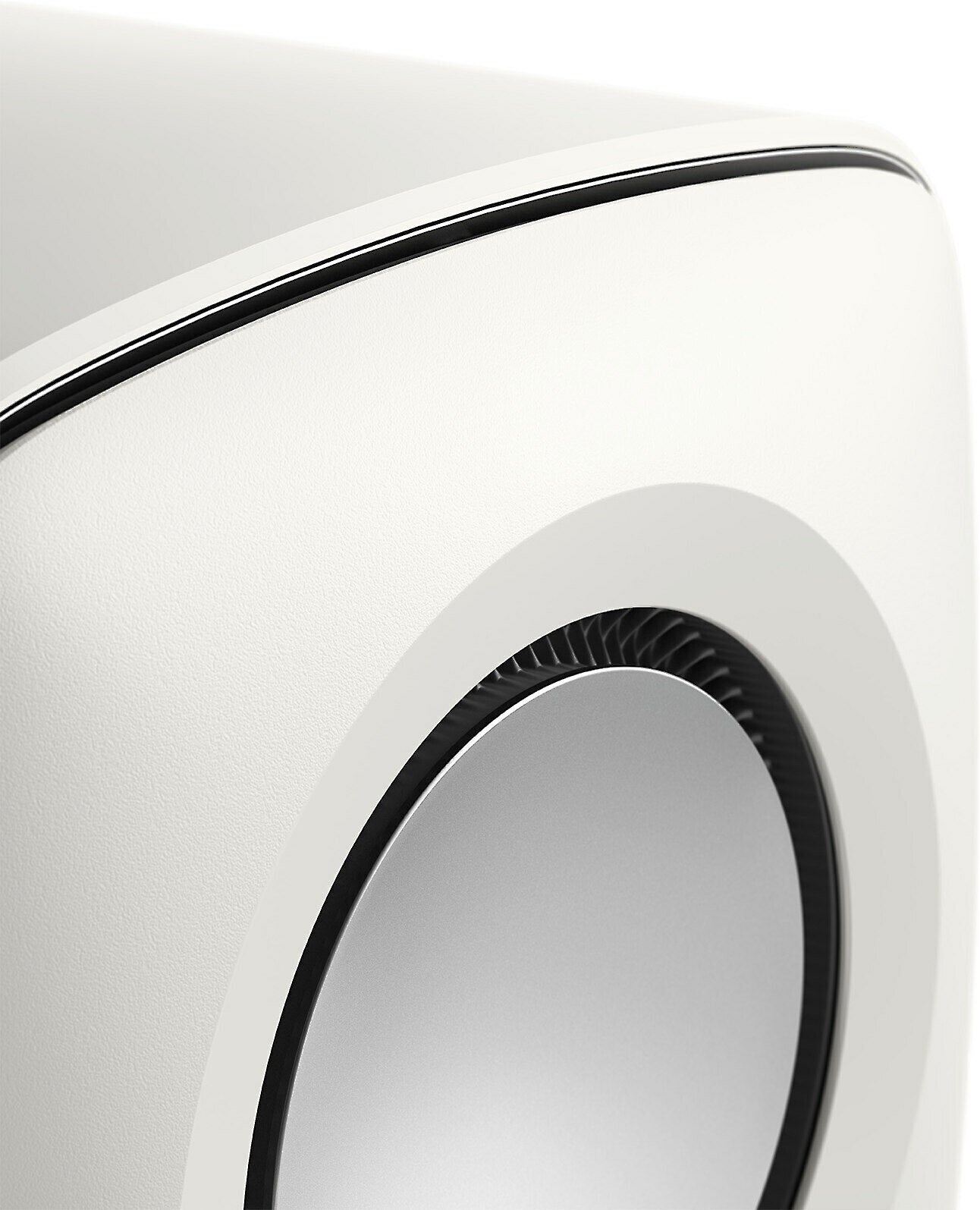KEF KC62W Subwoofer - 1000W Amplifier, Dual 6.5" Drivers, White