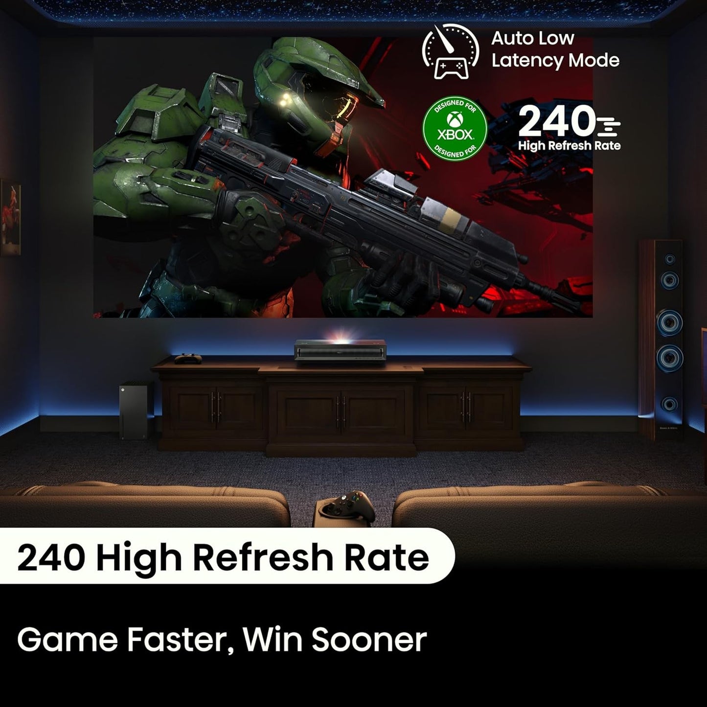 Hisense PX3-PRO 4K UHD Laser Projector for Home Theater, 150" UST Screen