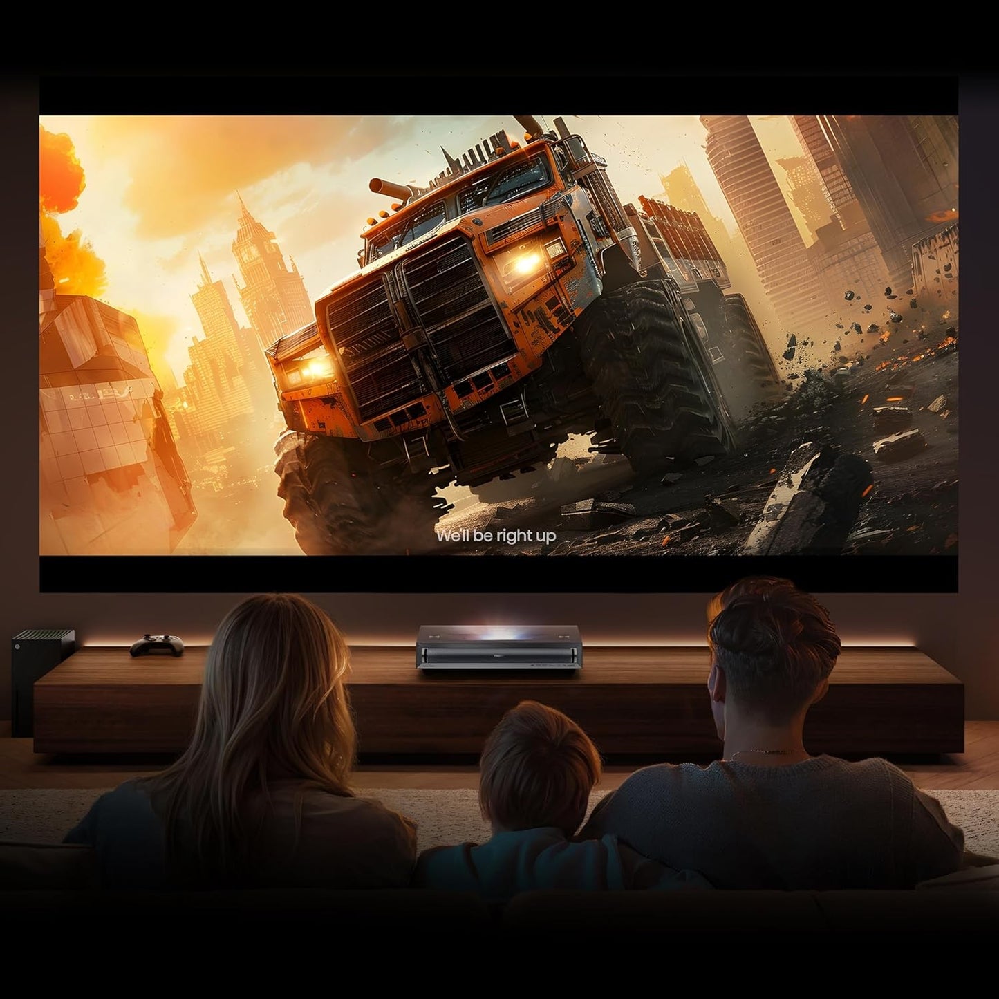 Hisense PX3-PRO 4K UHD Laser Projector for Home Theater, 150" UST Screen