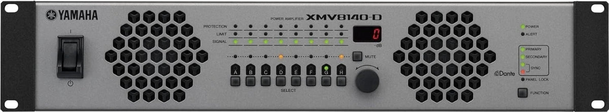 Yamaha XMV8140-D 8-Channel Class D Power Amplifier with Dante Rack