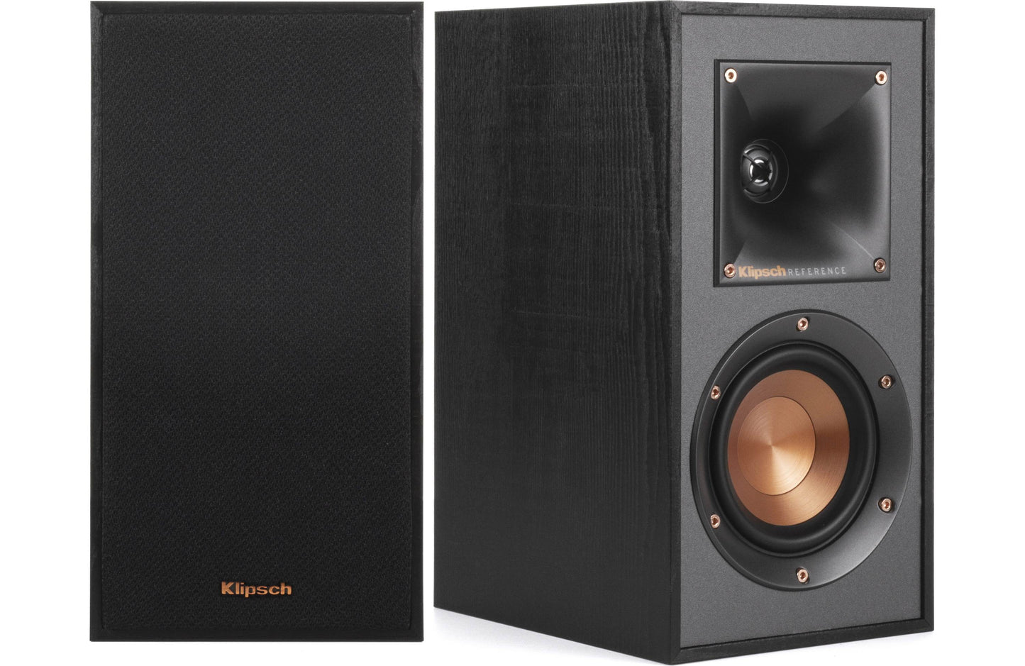 Klipsch R-41M Powerful Detailed Bookshelf Home Speaker Pair, Black (1065838)