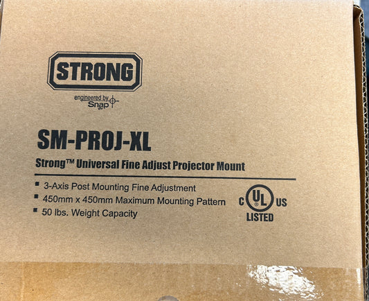 Strong SM-PROJ-XL-WH Universal Fine Adjust Projector Mount 50lb Max White
