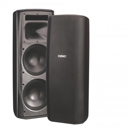 QSC AD-S282H-BK-TD Dual 8" High-Power Wall-Mount 2-Way Loudspeaker (Black)