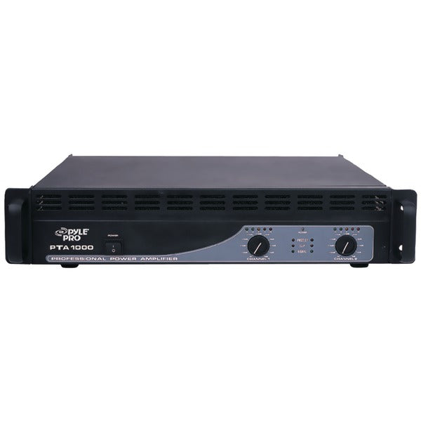 Pyle PTA1000 1,000-Watt, 2-Channel Professional Power Amp with Bluetooth