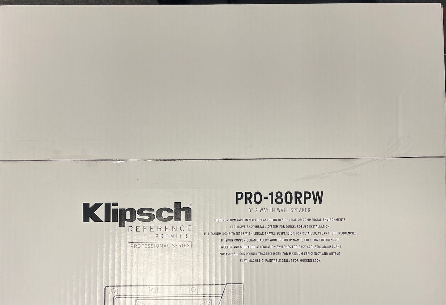 Klipsch PRO-180-RPW Professional Reference Series 8" In-Wall Speaker 1064064